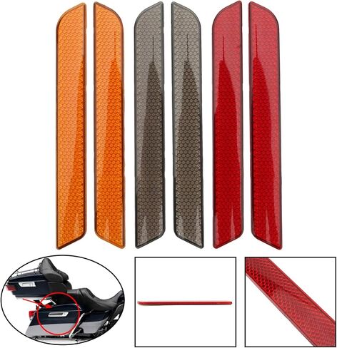 2pcs Motorcycle Front Fork Reflector Lower Legs Slider Trim Reflector Quick Installs Suitable for 2014-Up 2 Sizes in Saudi Arabia