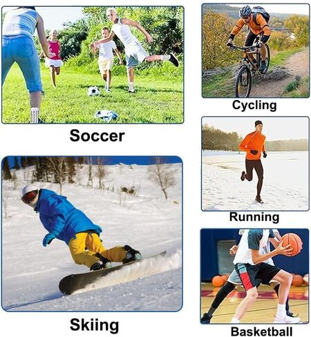 Men Women Soccer Socks 3 Pairs Teens Cushioned Non Slip Grip Sports Sock Youth Basketball Football Socks Compression Athletic Sock in Saudi Arabia