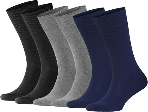 جوارب رسمية للرجال من KNETLI، جوارب دائرية، فائقة النعومة، خيارات متعددة الألوان مقاس 6-9، 10-13، 14-16، 3 و6 أزواج in Kuwait