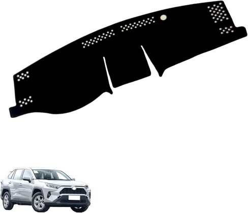 Dash Cover Mat Compatible with Toyota RAV4 2019-2025 Dashboard Cover Dashboard Pad Protect Dash Mat for 2025 RAV4 Accessories Polyester All-Weather Black in Saudi Arabia