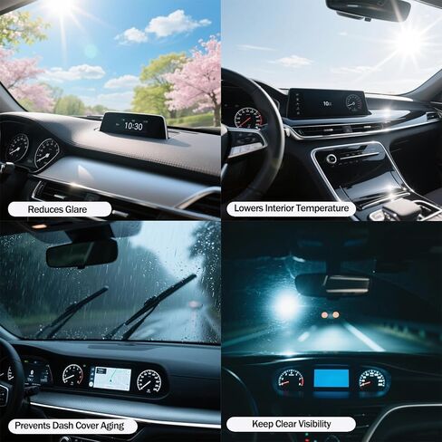 حصيرة غطاء لوحة القيادة متوافقة مع لوحة القيادة Toyota RAV4 2019-2025 غطاء لوحة القيادة وسادة حماية لوحة القيادة لملحقات RAV4 لعام 2025 بوليستر أسود مناسب لجميع الأحوال الجوية in Kuwait