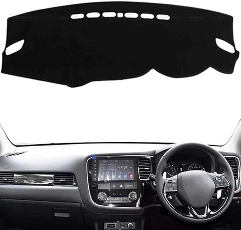 Anti-Slip Mat Dashboard Cover Pad Interior Mat for Mitsubishi Outlander 2013 2014 2015 2016-2019 Black Dash Mat Dashboard Cover in Kuwait