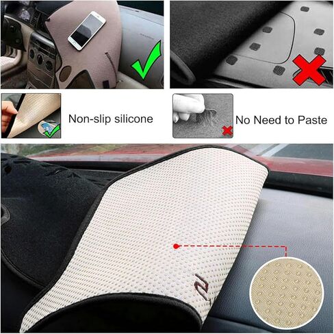 Anti-Slip Mat Dashboard Cover Pad Interior Mat for Mitsubishi Outlander 2013 2014 2015 2016-2019 Black Dash Mat Dashboard Cover in Saudi Arabia