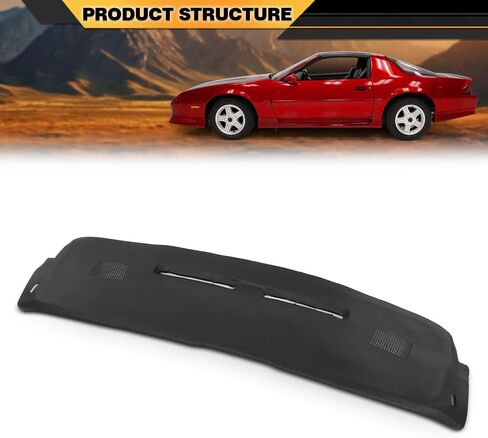 Dashboard Dash Cover Compatible with Chevy Camaro 1984 1985 1986 1987 1988 1989 1990 1991 1992 Black TPE Material in Saudi Arabia