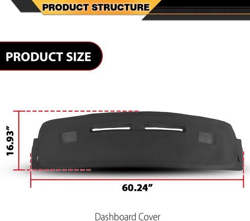 Dashboard Dash Cover Compatible with Chevy Camaro 1984 1985 1986 1987 1988 1989 1990 1991 1992 Black TPE Material in Saudi Arabia