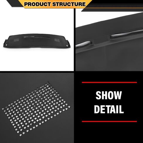 Dashboard Dash Cover Compatible with Chevy Camaro 1984 1985 1986 1987 1988 1989 1990 1991 1992 Black TPE Material in Saudi Arabia