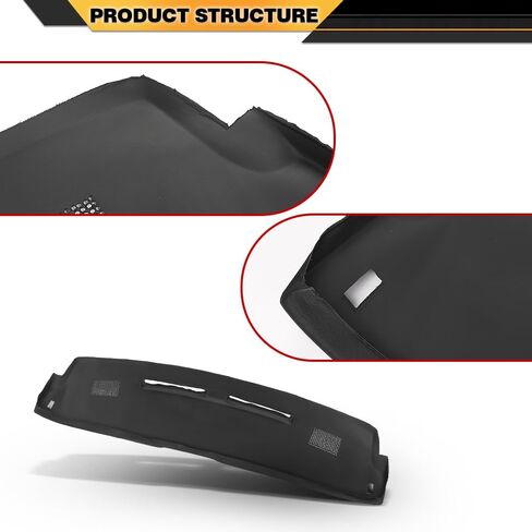 Dashboard Dash Cover Compatible with Chevy Camaro 1984 1985 1986 1987 1988 1989 1990 1991 1992 Black TPE Material in Saudi Arabia