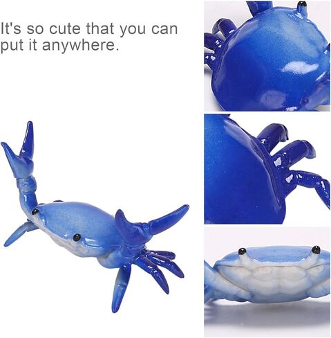 2Pcs Dark Blue Creative Crab Pen Holder Weightlifting Crabs Pen Stand Storage Rack, Office Desktop Decoration, Pencil Holders Desk Supplies Holders and Dispensers, Desk Accessories and Workspace in Saudi Arabia