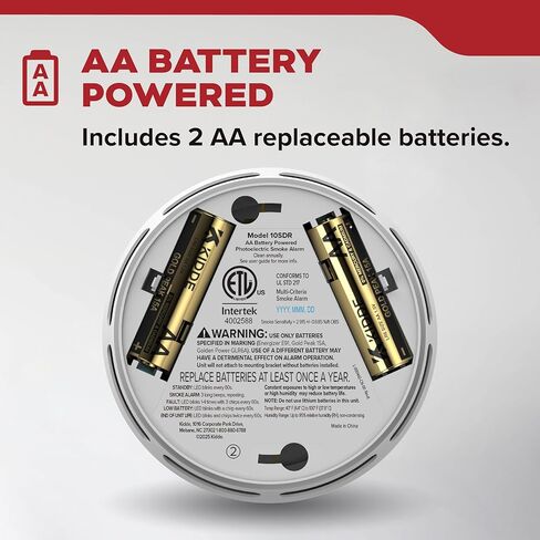 Kidde Smoke Detector, 4-Inch Compact, AA Battery Powered in Kuwait