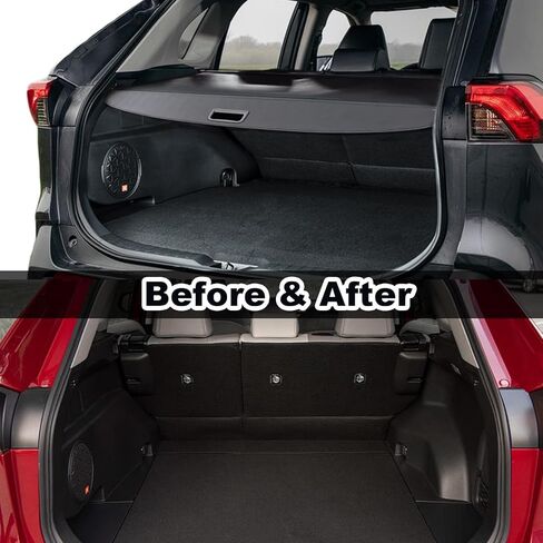 غطاء الحمولة لملحقات Toyota Grand Highlander 2024 2025 2026 (مظهر ألياف الكربون)، لملحقات Toyota Grand Highlander غطاء صندوق السيارة القابل للسحب درع ظل الأمان (ليس لهايلاندر) in Kuwait