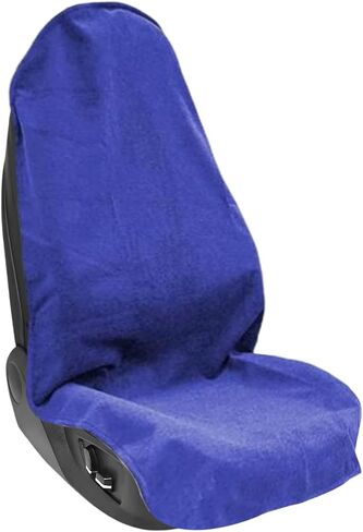 Car Towel Seat Cover, Anti-Slip Waterproof Sweating Towel Vehicle Front Seat Protector, Washable Automotive Interior Chair Protection Cover, Universal for SUV RV Truck (Red) in Saudi Arabia