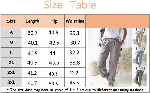 Women's Summer Straight Pants Loose Elastic Waist Casual Trousers Pants with Pockets in Saudi Arabia