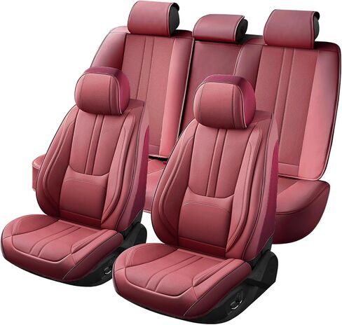 أغطية مقاعد السيارة مجموعة كاملة تناسب Nissan Frontier 2009-2025 أغطية مقاعد من الجلد الصناعي المقاوم للماء وسادة هوائية متوافقة مع حماية جميع الأحوال الجوية ووسادة مقعد السيارة بتغطية كاملة (أسود رمادي، مجموعة كاملة) in Kuwait