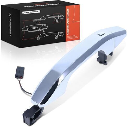 A-Premium Rear Driver or Passenger Side Exterior Door Handle Compatible with Chevrolet Silverado 1500 2019-2024, Silverado 2500 3500 HD 2020-2024 & GMC Sierra 1500 Limited, Sierra 2500 3500 HD, Chrome in Saudi Arabia