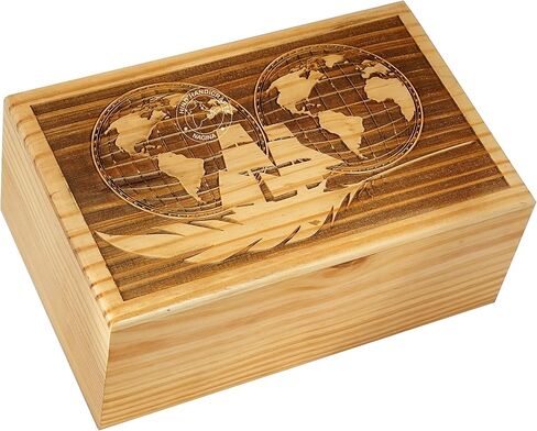 Handcrafted World Map Peace Wooden Cremation Urns for Human Ashes Adult Large - Tree of Life Funeral Urn Box - Burial Urns for Columbarium - 250 LB in Kuwait