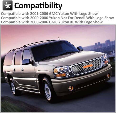 شبكة أمامية من الفولاذ المقاوم للصدأ كروم تناسب 2001-2006 جي إم سي يوكون و1999-2002 سييرا 1500 و2001-2006 سييرا دينالي in Kuwait