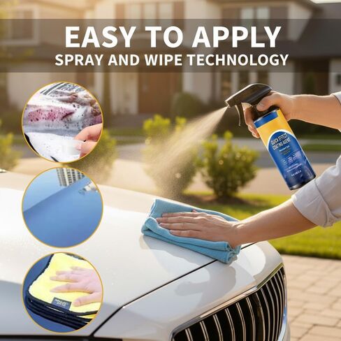 Car Coating Spray for Shine & Protection, Waterless Wash & Wax Polish Spray, Hydrophobic Gloss Booster, Helps Reduce the Look of Light Swirls, Oil Film & Glass Cleaner (1-PACK) in Saudi Arabia