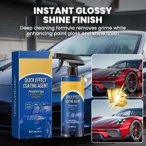 Car Coating Spray for Shine & Protection, Waterless Wash & Wax Polish Spray, Hydrophobic Gloss Booster, Helps Reduce the Look of Light Swirls, Oil Film & Glass Cleaner (1-PACK) in Saudi Arabia
