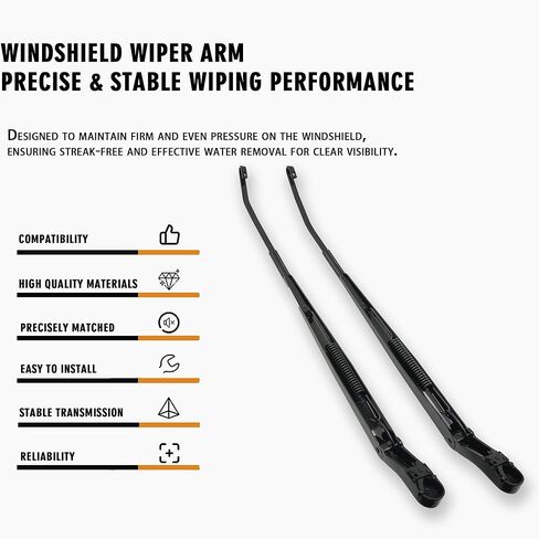 1 Pair Windshield Front Wiper Arm Compatible with Ford 2008-2016 F250 F350 F450 F550 Super Duty Replace OE 43516 43517 9C3Z17526B 7C3Z17527AA 9C3Z17527A 9C3Z17527B in Kuwait