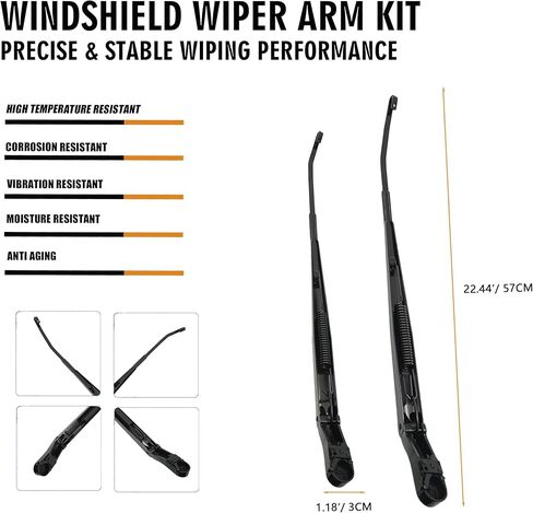 1 Pair Windshield Front Wiper Arm Compatible with Ford 2008-2016 F250 F350 F450 F550 Super Duty Replace OE 43516 43517 9C3Z17526B 7C3Z17527AA 9C3Z17527A 9C3Z17527B in Kuwait
