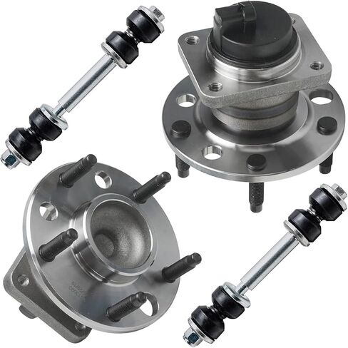 محور ديترويت - 4 قطع مجموعة محاور العجلات الأمامية لـ 93-02 شيفروليه كامارو بونتياك فايربيرد، 2 محمل عجلة ومحاور 2 قضبان تأرجح 1993 1994 1995 1996 1997 1998 1999 2000 2001 2002 استبدال in Saudi Arabia