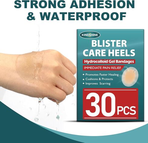 30 قطعة من ضمادات البثور الجل الغروانية المائية - وسادات بثور مقاومة للماء للقدمين والكعب وأصابع القدم - الوقاية والتعافي، الزفاف/الرياضة/أساسيات السفر in Kuwait