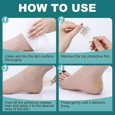 30 قطعة من ضمادات البثور الجل الغروانية المائية - وسادات بثور مقاومة للماء للقدمين والكعب وأصابع القدم - الوقاية والتعافي، الزفاف/الرياضة/أساسيات السفر in Kuwait