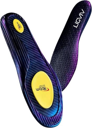 Pro-Grade Carbon Fiber Athletic Insoles, Black, Performance Sport Inserts, Breathable Design for Soccer, Basketball, Running (US Men 11.5-12.5, Women 13.5-14.5) in Kuwait