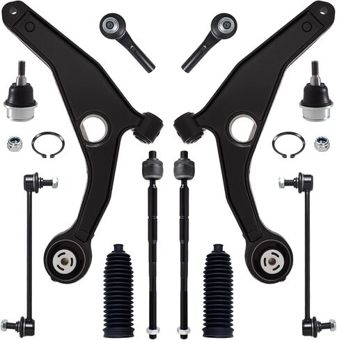 KEYOOG 12Pcs Front Lower Control Arm Kit Fit For 2009-2010 2011-2020 Do-dge Journey, Ball Joint, Outer Inner Tie Rod End, Sway Bar Link, Boot (OE# K641333 K641334 K750382 EV800611 ES800408 K500120) in Saudi Arabia