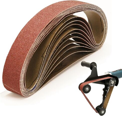 15 Pcs 1-1/2 x 29 Inch Silicon Carbide Sanding Belts,3 Pcs Each of 80/120/240/400/600 Grits Sanding Belt for Pipe Sander Adapter,740 x 40 mm Sanding Belts for Pipe or Tube Sanding Attachment. in Saudi Arabia