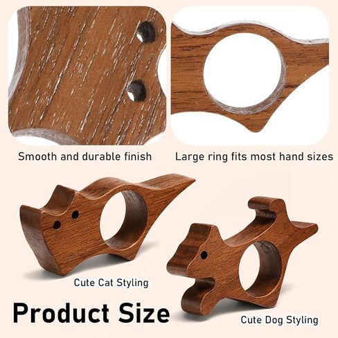 2 Pcs Cat Book Page Holder Wood Thumb Book Page Holders Personalized Thumb Bookmark Holder Durable Novel Reading Accessories for Reading Hands Free Books Lovers Readers Bookworms Accessories in Saudi Arabia