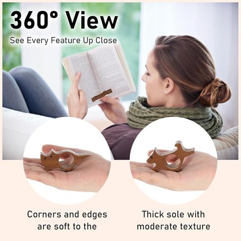 2 Pcs Cat Book Page Holder Wood Thumb Book Page Holders Personalized Thumb Bookmark Holder Durable Novel Reading Accessories for Reading Hands Free Books Lovers Readers Bookworms Accessories in Saudi Arabia