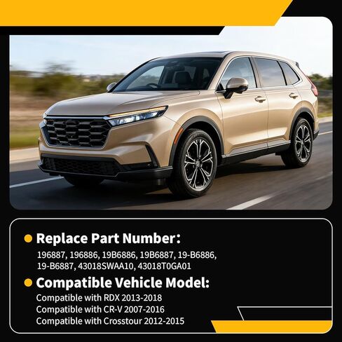 19B6886 19B6887 زوج من ماسكات الفرامل الخلفية مع دعامة متوافقة مع CR-V RDX Crosstour 2007-2018 in Saudi Arabia