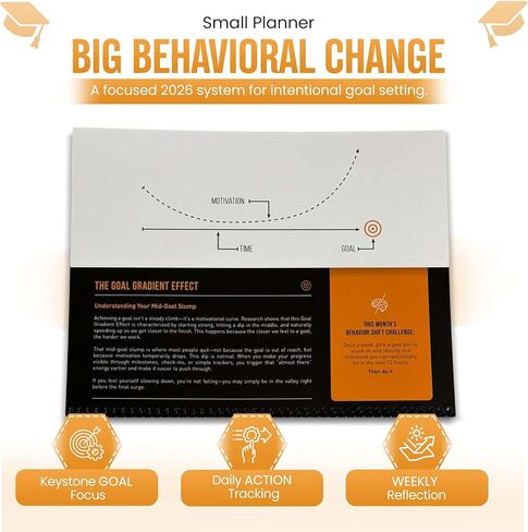 تقويم تحديد الأهداف لعام 2026 من The Behavior Shift - مخطط الحياة اليومية المؤرخ ومجموعة أدوات الإنتاجية - منظم أسبوعي وشهري - نظام نمو جدول أعمال 365 يومًا - اليقظة والعادات والحياة المتعمدة in Kuwait