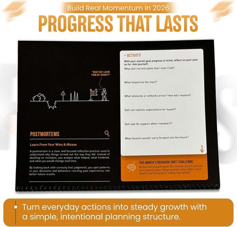 تقويم تحديد الأهداف لعام 2026 من The Behavior Shift - مخطط الحياة اليومية المؤرخ ومجموعة أدوات الإنتاجية - منظم أسبوعي وشهري - نظام نمو جدول أعمال 365 يومًا - اليقظة والعادات والحياة المتعمدة in Kuwait