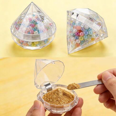 LOPYXBR 36 PCS 3x3 In Diamond Shape Candy Boxes Plastic Clear Favor Boxes 3x3 Diamond Shape Silver Ornament Container Transparent Gift Boxes for Wedding, Valentines, Christmas, Birthday in Kuwait