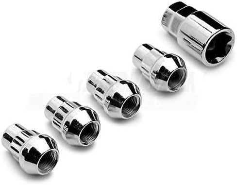 (4) 12x1.25 Chrome Closed Acorn Locking Lug Nuts/Wheel Locks M12x1.25 + Socket Key in Kuwait