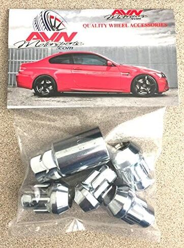 (4) 12x1.25 Chrome Closed Acorn Locking Lug Nuts/Wheel Locks M12x1.25 + Socket Key in Kuwait