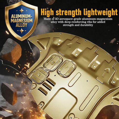 واقي رذاذ المحرك من سبائك الألومنيوم والمغنيسيوم مناسب لـ 2016-2020 Kia Sorento خفيف الوزن وشديد التحمل مع مركز قيادة أمامي للمحرك، دفاع مقاوم للصدأ in Kuwait