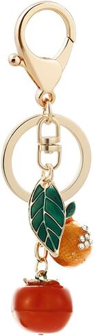 Lovely Orange Design Cute Sparkling Keychain Funny Key Chain Keyring Bag Wallet Accessories for Women in Kuwait