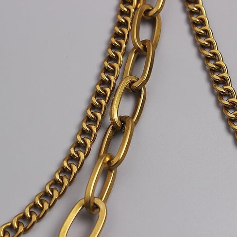 سلسلة مفاتيح معدنية بطبقة مزدوجة سلسلة مفاتيح على طراز الهيب هوب وسلاسل مفاتيح للخصر ملحق للارتداء اليومي/الحفلات، زخرفة سهلة الاستخدام للرجال والنساء in Kuwait