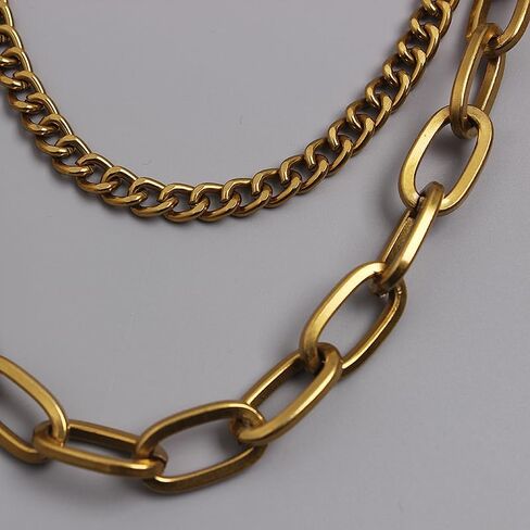 سلسلة مفاتيح معدنية بطبقة مزدوجة سلسلة مفاتيح على طراز الهيب هوب وسلاسل مفاتيح للخصر ملحق للارتداء اليومي/الحفلات، زخرفة سهلة الاستخدام للرجال والنساء in Kuwait