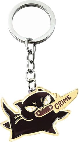 Horror Halloween Knife Black Cat Keychain, Friendship Crime Cat Keychain for Bags and Cars in Kuwait