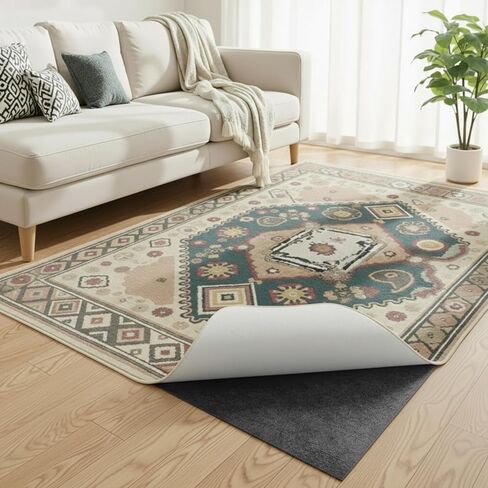 Songrey Non Slip Rug Pad Gripper 8 x 10 Ft, Thick Felt Fabric with Anti Skid Backing, Carpet Pad for Hardwood Floors, Keep Area Rugs in Place and Safe in Saudi Arabia