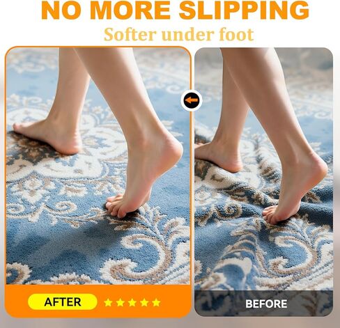 Songrey Non Slip Rug Pad Gripper 8 x 10 Ft, Thick Felt Fabric with Anti Skid Backing, Carpet Pad for Hardwood Floors, Keep Area Rugs in Place and Safe in Saudi Arabia