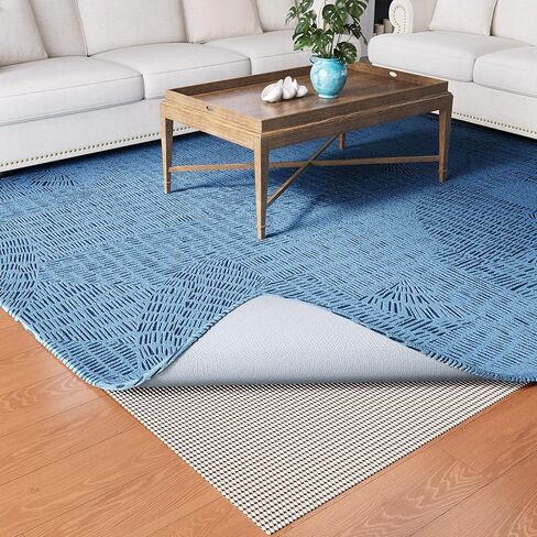 Non-Slip Rug Pad Gripper 2x8 Feet, Anti Skid Mat for Kitchen Hallway Runner Rug, Keep Rugs in Position and Safe, Thick Cushioned Carpet Pad for Hardwood Floors Protection in Saudi Arabia