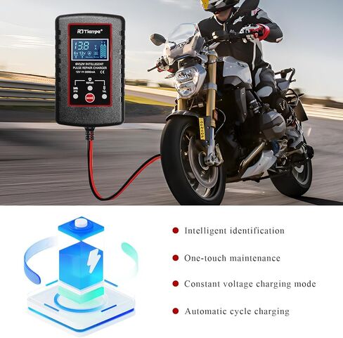 Car Battery Charger, 6V/12V Smart Pulse Battery Repair & Desulfator with ASE Adapter Cable, Intelligent Automatic Trickle Charger Maintainer for Car Truck Motorcycle Marine in Kuwait