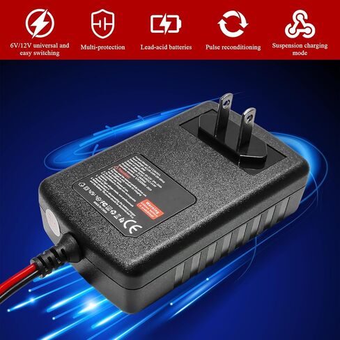 Car Battery Charger, 6V/12V Smart Pulse Battery Repair & Desulfator with ASE Adapter Cable, Intelligent Automatic Trickle Charger Maintainer for Car Truck Motorcycle Marine in Kuwait