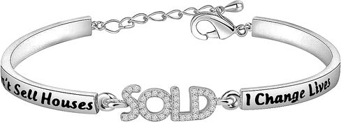 BLEOUK Realtor Gift Real Estate Agent Appreciation Gift I Don't Sell House I Change Lives (Change Lives Silver) in Saudi Arabia