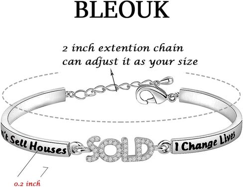 BLEOUK Realtor Gift Real Estate Agent Appreciation Gift I Don't Sell House I Change Lives (Change Lives Silver) in Saudi Arabia